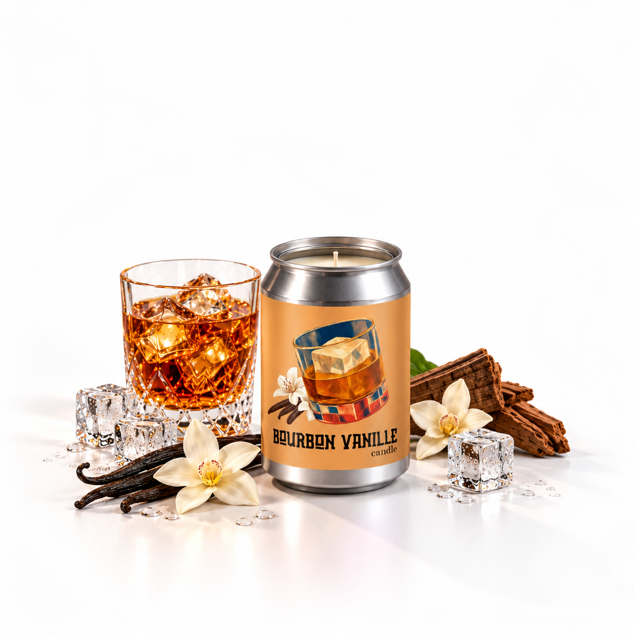 bourbon vanilla aromātsvece alumīnija bundžā (270 ml)