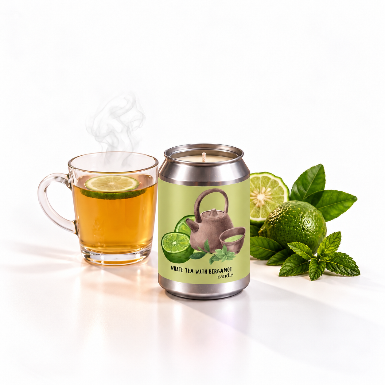 whIte tea with bergamot aromātsvece alumīnija bundžā (270 ml)